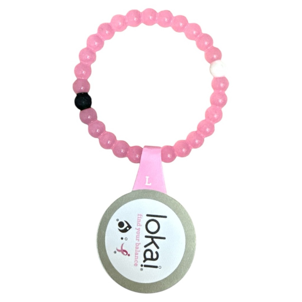 Brand new LOKAI bracelet pink Breast Cancer Awareness Large L NWT